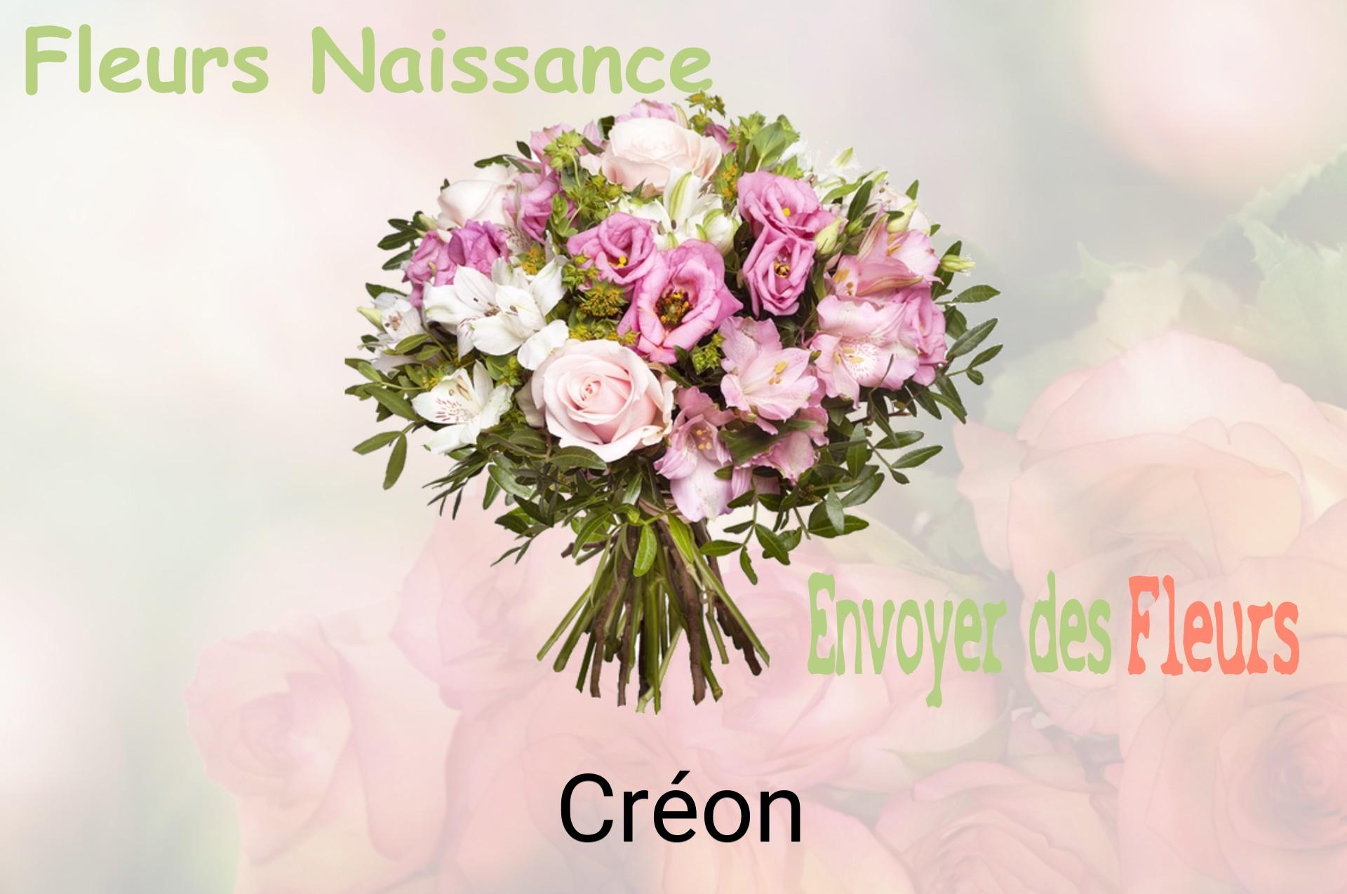 Bouquet de fleurs de naissance livré à Créon
